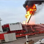 ببینید | کشتی ترکیه در اوکراین هدف قرار گرفت