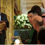 ببینید | حضور کریستیانو رونالدو در ضیافت شام ترامپ در کاخ سفید