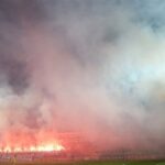 ببینید | آتش‌سوزی وسط استادیوم!