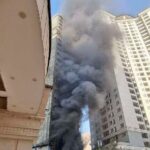 ببینید | نجات بیش از ۳۰ نفر از آتش‌سوزی برج ۲۰ طبقه در حال ساخت در غرب تهران