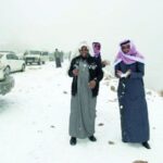 ببینید/ بارش برف در عربستان