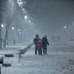 ببینید/ آغاز بارش برف در سمیرم اصفهان