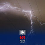 تصاویری از رعد و برق شدید در آسمان تهران