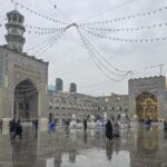 بارش باران پاییزی در حرم مطهر امام رضا(ع)