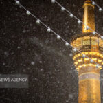 بارش برف در حرم امام رضا(ع)