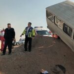 حادثه برای مینی‌بوس حامل دانش آموزان گرمساری