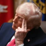 ببینید | تصاویری از چرت زدن ترامپ در جلسه امروز کابینه