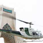 ببینید | فرود یک هلیکوپتر در میدان آزادی تهران