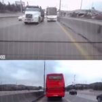 ببینید | تصادف شدید و دلخراش تیگو میان دو اتوبوس در جاده