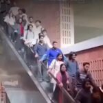 ببینید | حادثه عجیب روی پله‌برقی در دانشگاه بنگلادش