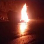 ببینید | ریزش کوه در محور ایرانشهر- سرباز