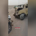 ببینید | صحنه تصادف خودروی مرزبانی و یک خودروی تویوتا هایلوکس