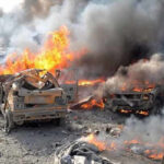 ببینید | اولین تصاویر از انفجار یک خودرو در شهر حلب