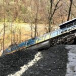 ببینید | واژگونی قطار باری در ایالت وایومینگ آمریکا