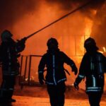 ببینید | آتش‌سوزی یک تالار عروسی در جاده کیاشهر – آستانه اشرفیه در گیلان