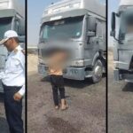 ببینید | نوجوان ۱۷ ساله پشت فرمان کامیون!