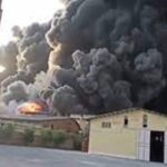 ببینید | انفجار مهیب در یک کارخانه بیسکویت‌سازی در تریکالا