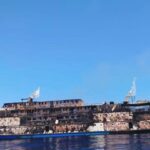 ببینید | تصاویر تازه از حمله به کشتی انگلیسی در دریای سرخ