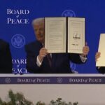 ببینید | منشور شورای صلح غزه در داووس امضا شد