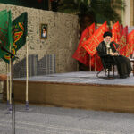 ببینید | شعرخوانی تهدیدآمیز حسین طاهری در حمایت از رهبر انقلاب: آن کس که کند تهدید سیدعلی ما را، ویرانه ببیند زود تل‌آویو و حیفا را!