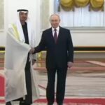 ببینید | مراسم استقبال رسمی از رئیس امارات متحده عربی در کاخ کرملین