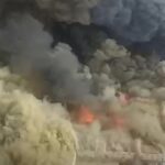 ببینید/ تصاویری از آتش‌سوزی شدید در بازارچه جنت‌آباد