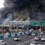 ببینید / نمای نزدیک آتش‌سوزی بازارچۀ جنت