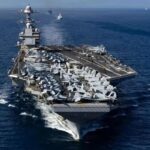 عکس | آخرین موقعیت ناو جرالد فورد آمریکا که در راه خاورمیانه است!