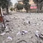 ببینید / لحظاتی از حملۀ موشکی به یکی از مراکز سلامت آذربایجان‌غربی