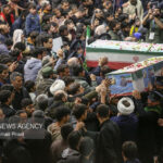 وداع با ۱۲ شهید حمله آمریکایی_صهیونیستی در حرم بانوی کرامت