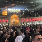 حضور پرشور زائران همزمان با شب عید فطر در حرم رضوی