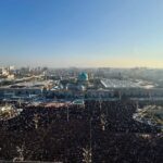 شکوه تماشایی نماز عید سعید فطر در حرم مطهر امام رضا(ع)