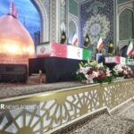 مراسم وداع با پیکر مطهر «اسماعیل خطیب» در حرم رضوی