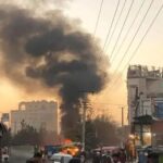 ببینید | تصویر تازه از گودال ایجاد شده در اتوبان سعیدی تهران در پی حمله آمریکا – اسرائیل