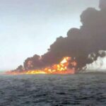 ببینید | اصابت نفتکش آمریکایی Safesea در نزدیکی بندر ام‌قصر عراق