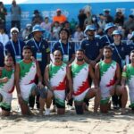 عکس | صید دومین طلا در سانیا/ سجده کبدی‌بازان روی پرچم ایران