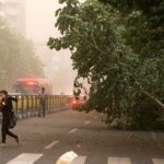 ببینید | وزش باد شدید ساعاتی پیش در تهران