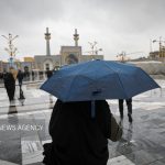 باران و توفان شدید در حرم امام رضا(ع)
