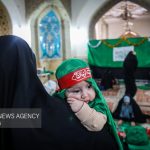 کارگاه دوخت لباس شیرخوارگان حسینی در حرم امام رضا(ع)