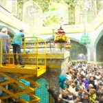 تعویض پوش بالای روضه منوره حرم رضوی