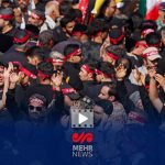 تصاویر هوایی از سیل جمعیت حاضر در مراسم تشییع رهبر شهید