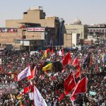 ببینید | لحظاتی از تشییع رهبر شهید انقلاب در نجف اشرف
