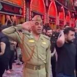 ببینید | اشک‌های جاری یک افسر عراقی با ادای احترام نظامی در وداع با رهبر شهید انقلاب