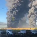 ببینید | حمله پهپادهای اوکراینی به انبارهای نفت در مسکو