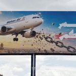 ببینید | تصویر هواپیمای ایرانی بر تابلوهای صنعا