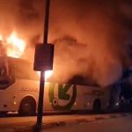 ببینید | انفجار اتوبوس بمب‌گذاری شده در منطقه دروزی‌نشین دمشق