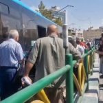 ببینید | تصادف اتوبوس BRT با عابر پیاده در خیابان ولیعصر