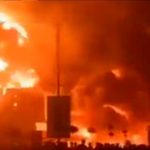 ببینید | اولین تصاویر از انفجار در پالایشگاه استان صلاح الدین عراق به دلیل نقص فنی