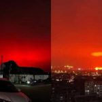 ببینید | آسمان شهر هانگژو در چین به رنگ صورتی مایل به قرمز درآمد